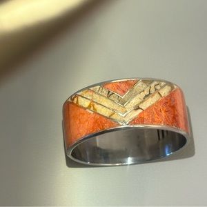 Coral cuff bracelet